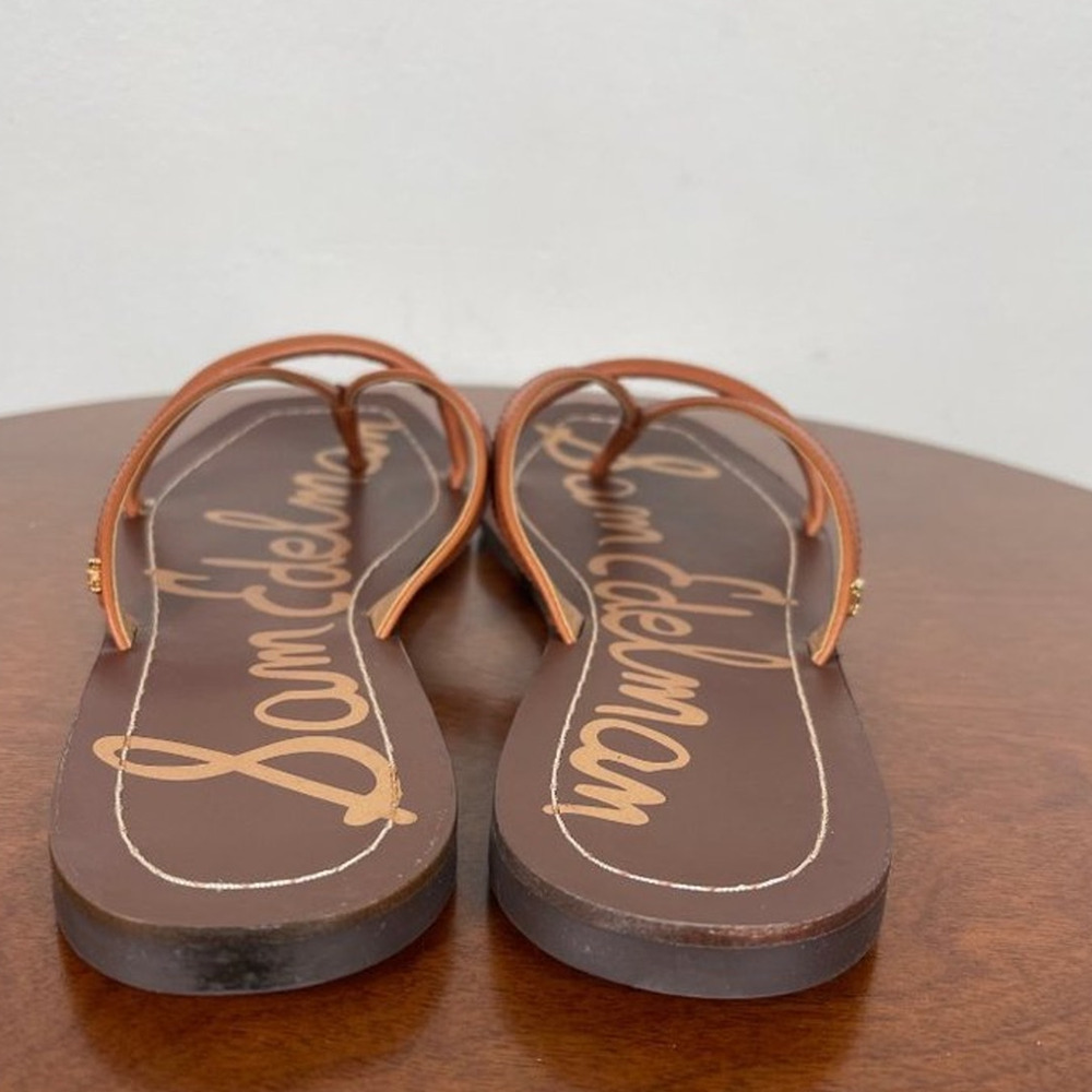 Sam Edelman Abbey Sandals in Ginger Brown Leather Women's Size 7 - Picture 7 of 9